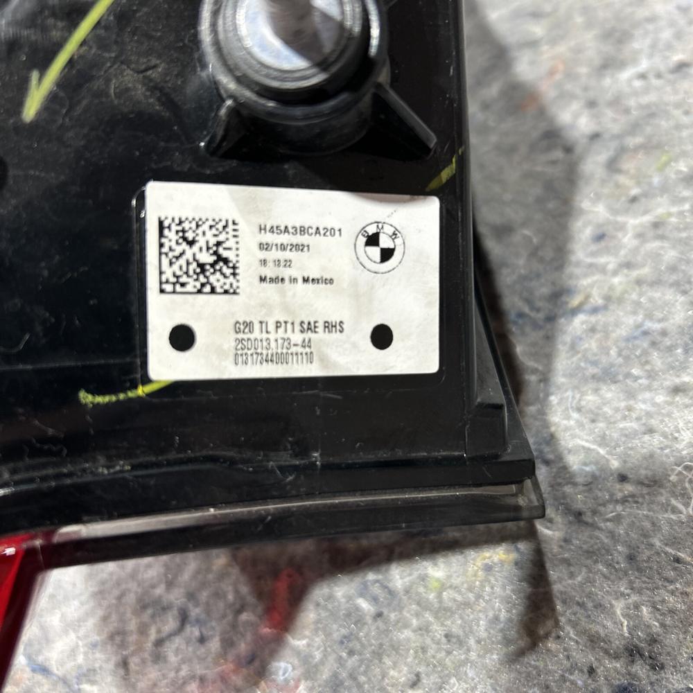 2019 2020 2021 BMW 330I Passenger RH Tail Light OEM B38R-11503 Tc – photo 3