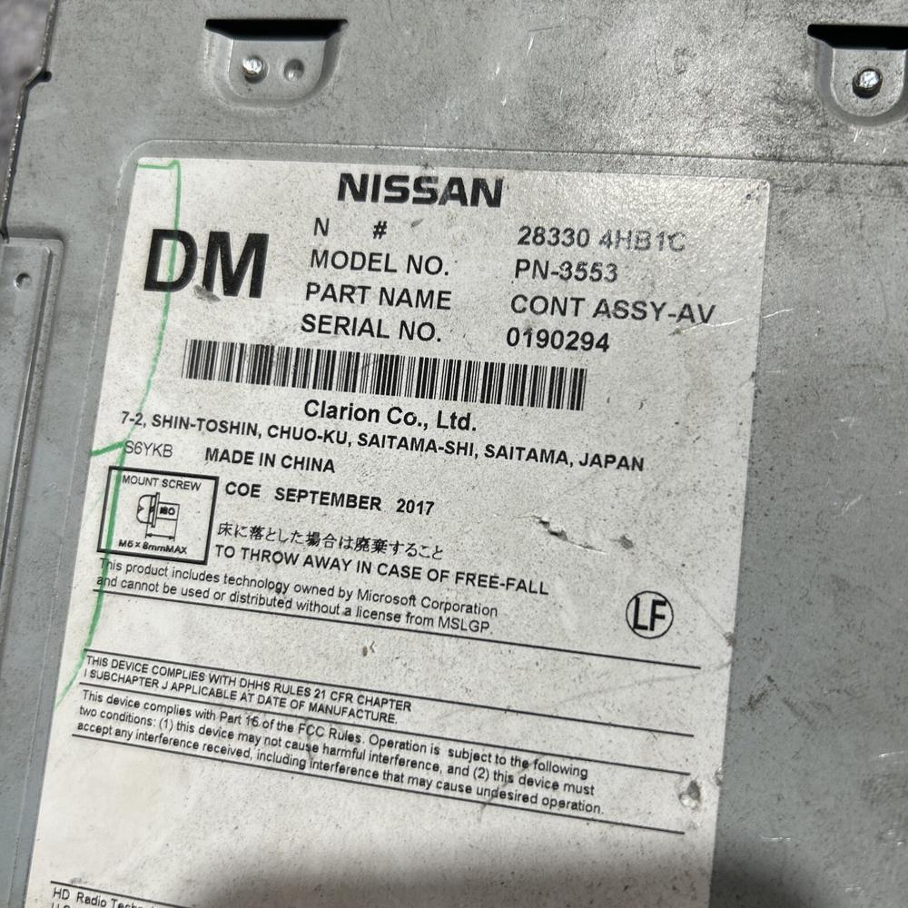 OEM Infiniti Q50 Q60 QX30 Am Fm Radio CD Player Receiver 28330-4HB1C – photo 2