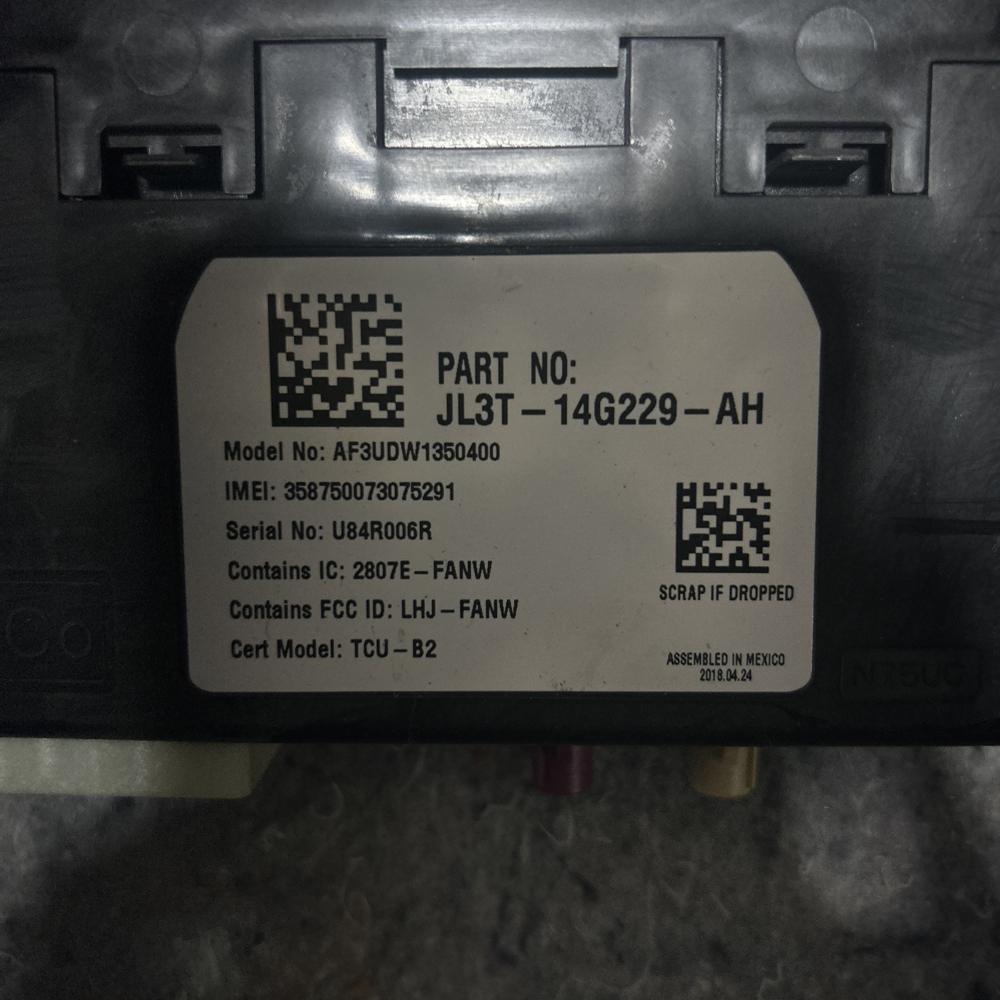 2018 Ford F150 Communication Telematic Control Module JL3T-14G229-AH OEM – photo 2