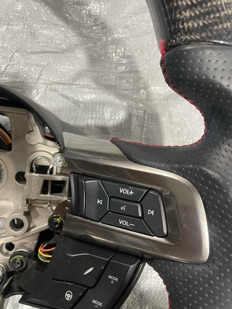 Real Carbon Fiber D-type Sport Steering Wheel for GT350 Ford Mustang OEM – photo 2