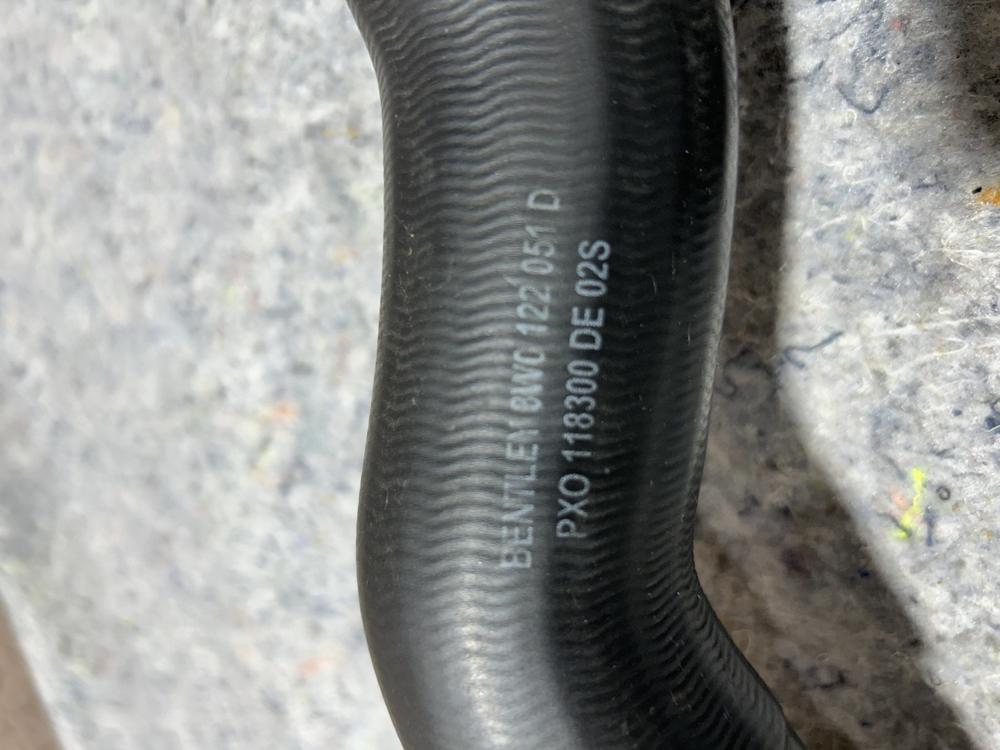 Bentley Continental GT Flying Spur Coolant Radiator Hose OEM New 3W0122051D – photo 3