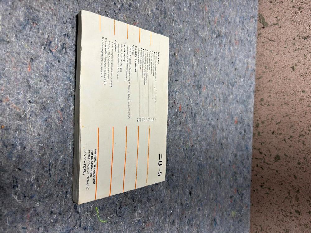 2006 Toyota Prius Owners Manual – photo 2