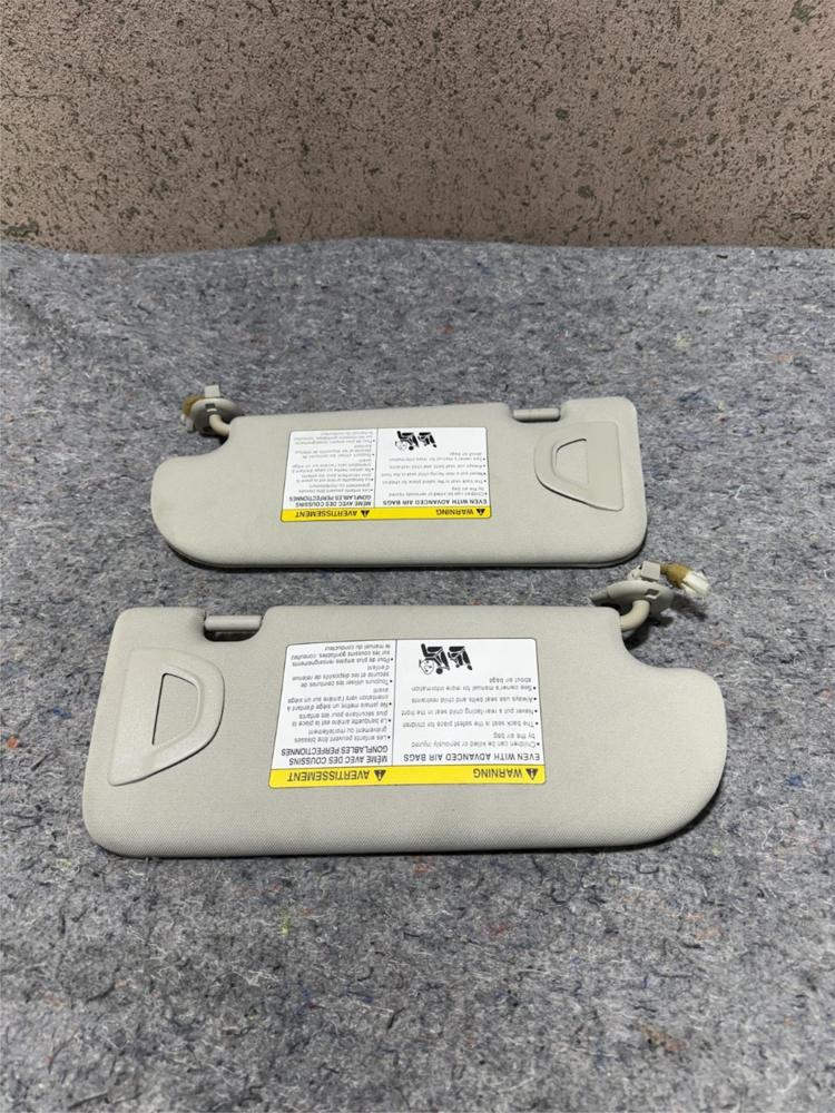 2014-2024 Infiniti Q50 Gray Cloth Left Right Sun Visor Illuminated Set Pair OEM – photo 1