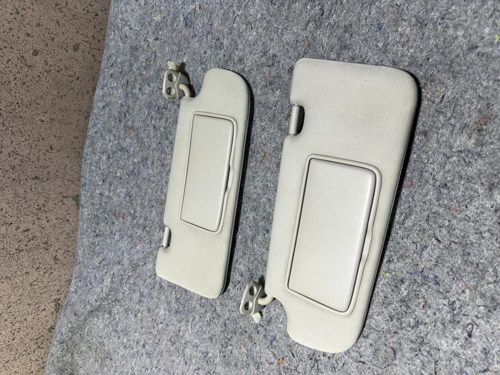 2014-2024 Infiniti Q50 Gray Cloth Left Right Sun Visor Illuminated Set Pair OEM – photo 3