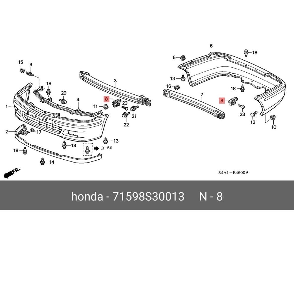 Genuine Oe Clip Plastic 71598S30013 Honda 71598S-30013 – photo 1
