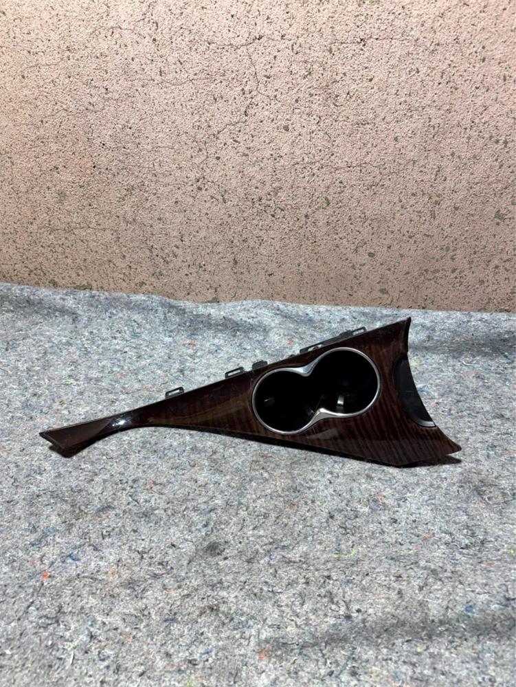 14-17 Infiniti Q50 Center Console Cup Holder Cover Panel Trim Wood OEM – photo 1