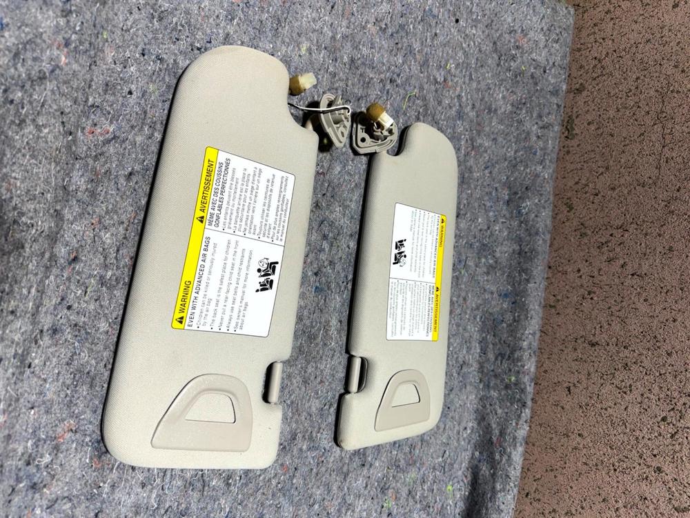 2014-2024 Infiniti Q50 Gray Cloth Left Right Sun Visor Illuminated Set Pair OEM – photo 3