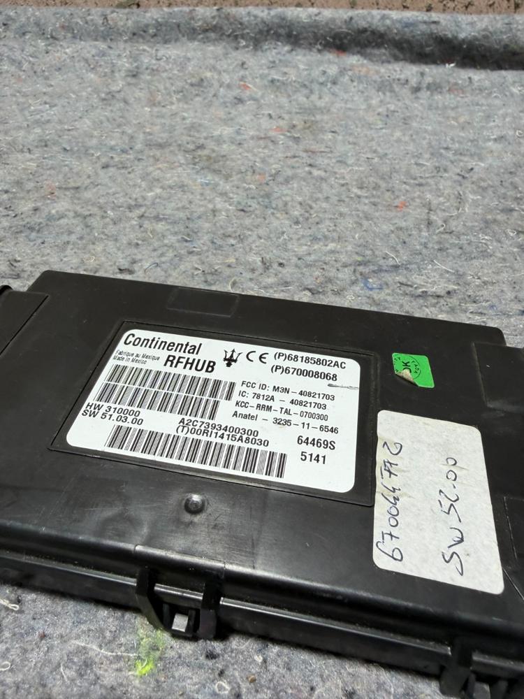 14-17 Maserati Ghibli Theft Passive Entry Control Module Unit 68185802AC OEM – photo 3
